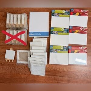 Artist's Loft Canvas Board Watercolor Pad Set Bundle Bulk oil paintings easel